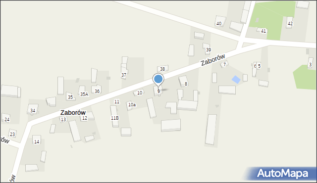 Zaborów, Zaborów, 9, mapa Zaborów