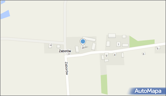 Zaborów, Zaborów, 10, mapa Zaborów