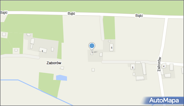 Zaborów, Zaborów, 7, mapa Zaborów