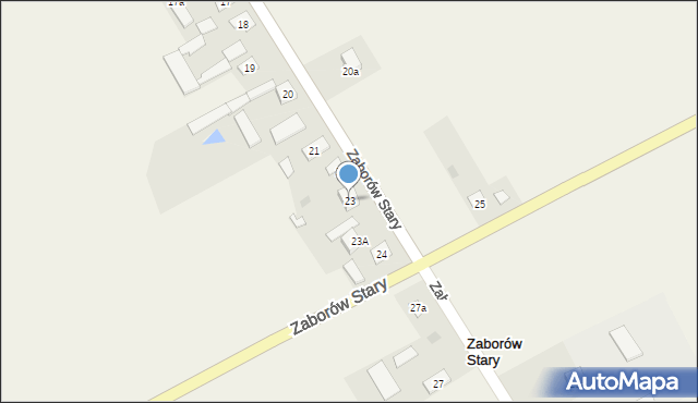 Zaborów Stary, Zaborów Stary, 23, mapa Zaborów Stary