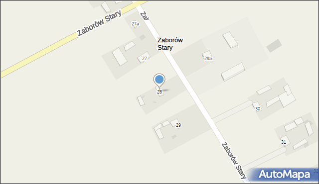 Zaborów Stary, Zaborów Stary, 28, mapa Zaborów Stary