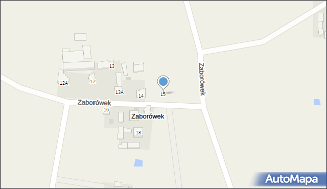 Zaborówek, Zaborówek, 15, mapa Zaborówek