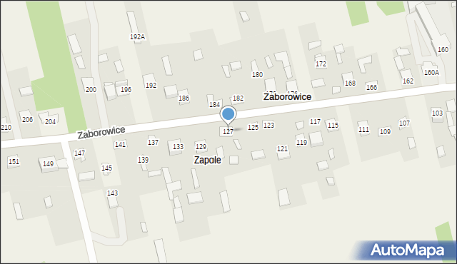 Zaborowice, Zaborowice, 127, mapa Zaborowice