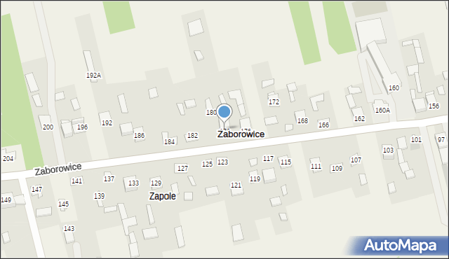 Zaborowice, Zaborowice, 178, mapa Zaborowice