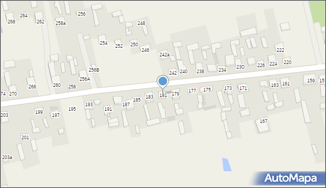 Zaborowice, Zaborowice, 181, mapa Zaborowice