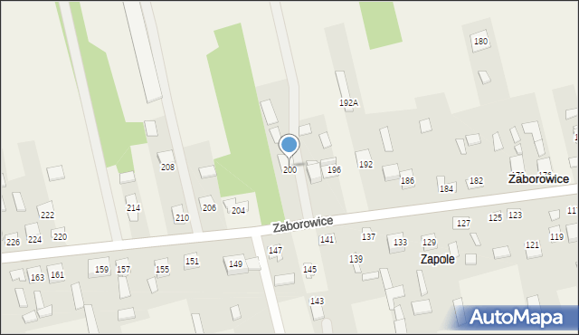 Zaborowice, Zaborowice, 200, mapa Zaborowice