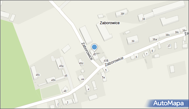 Zaborowice, Zaborowice, 40, mapa Zaborowice