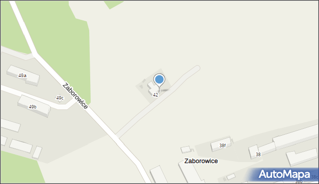 Zaborowice, Zaborowice, 42A, mapa Zaborowice