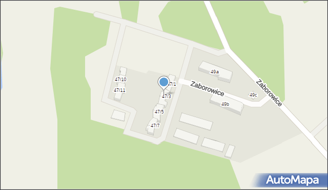Zaborowice, Zaborowice, 47c, mapa Zaborowice