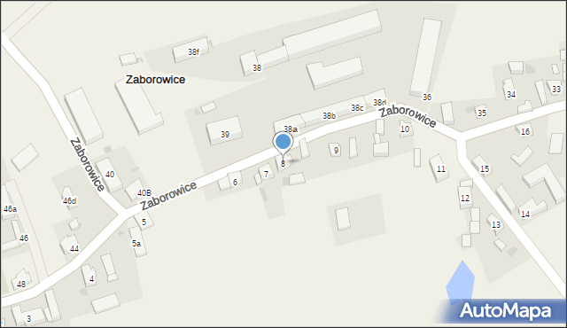 Zaborowice, Zaborowice, 8, mapa Zaborowice