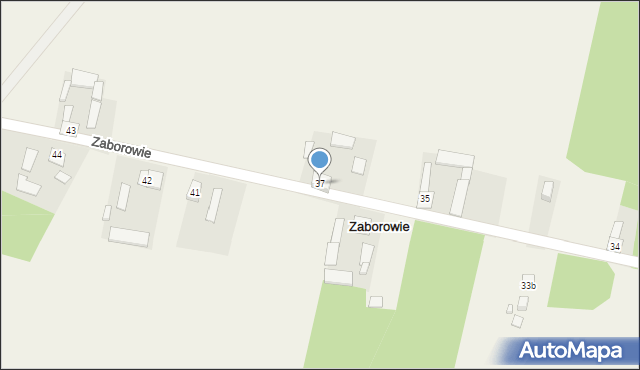 Zaborowie, Zaborowie, 37, mapa Zaborowie