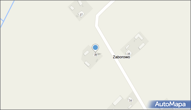 Zaborowo, Zaborowo, 36, mapa Zaborowo