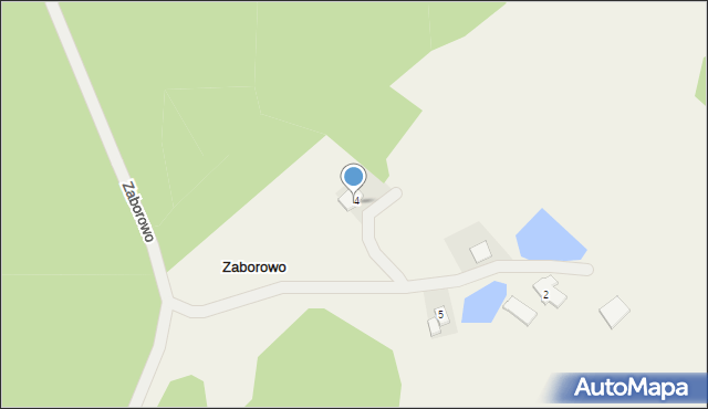 Zaborowo, Zaborowo, 5A, mapa Zaborowo