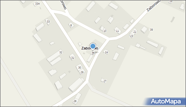 Zaborowo, Zaborowo, 25, mapa Zaborowo