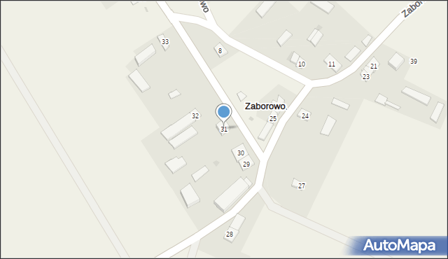 Zaborowo, Zaborowo, 31, mapa Zaborowo