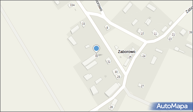 Zaborowo, Zaborowo, 32, mapa Zaborowo