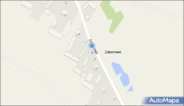 Zaborowo, Zaborowo, 16, mapa Zaborowo