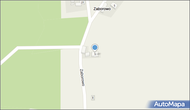 Zaborowo, Zaborowo, 7, mapa Zaborowo