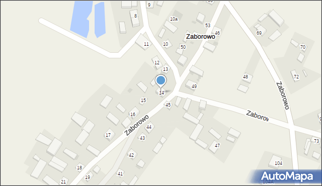 Zaborowo, Zaborowo, 14, mapa Zaborowo