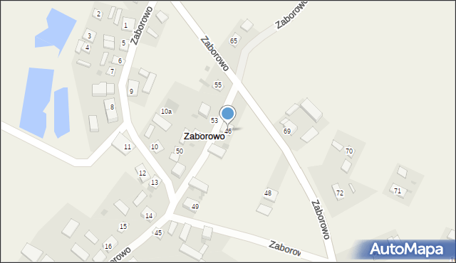 Zaborowo, Zaborowo, 46, mapa Zaborowo