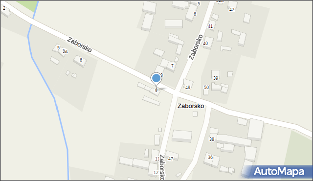 Zaborsko, Zaborsko, 9, mapa Zaborsko