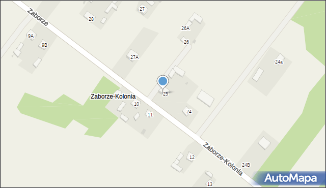 Zaborze, Zaborze, 25a, mapa Zaborze