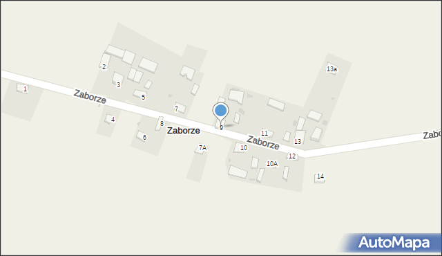 Zaborze, Zaborze, 9, mapa Zaborze