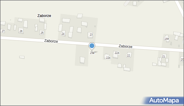 Zaborze, Zaborze, 23a, mapa Zaborze