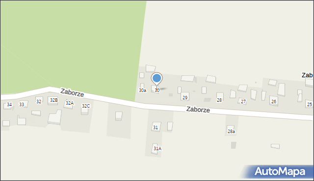 Zaborze, Zaborze, 30, mapa Zaborze