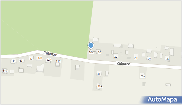 Zaborze, Zaborze, 30a, mapa Zaborze