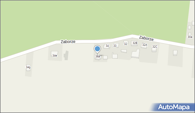 Zaborze, Zaborze, 34a, mapa Zaborze