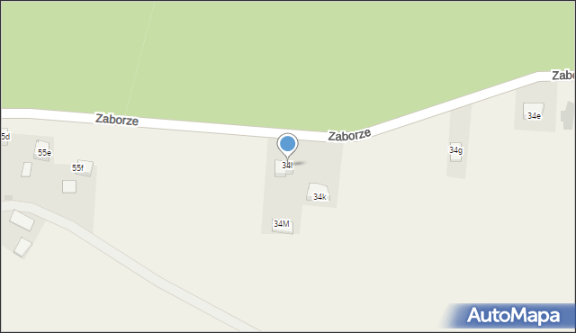 Zaborze, Zaborze, 34l, mapa Zaborze