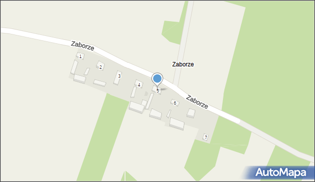 Zaborze, Zaborze, 5, mapa Zaborze