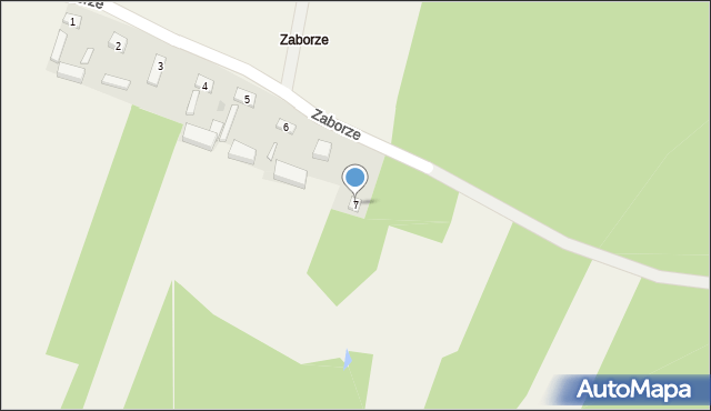 Zaborze, Zaborze, 7, mapa Zaborze