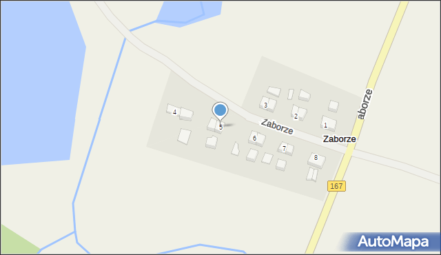 Zaborze, Zaborze, 5, mapa Zaborze