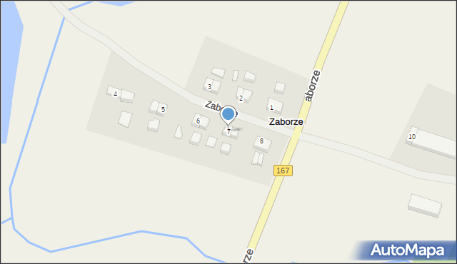 Zaborze, Zaborze, 7, mapa Zaborze