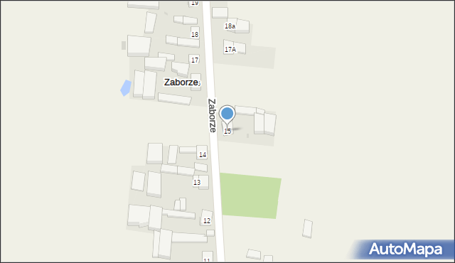 Zaborze, Zaborze, 15, mapa Zaborze