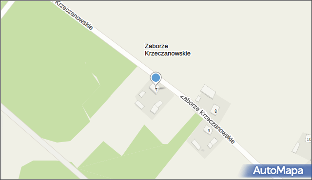 Zaborze Krzeczanowskie, Zaborze Krzeczanowskie, 7, mapa Zaborze Krzeczanowskie