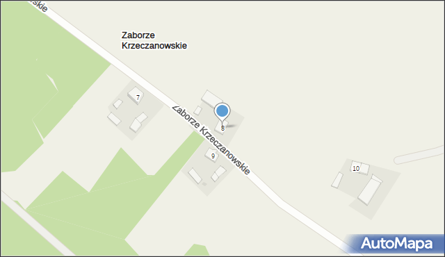 Zaborze Krzeczanowskie, Zaborze Krzeczanowskie, 8, mapa Zaborze Krzeczanowskie