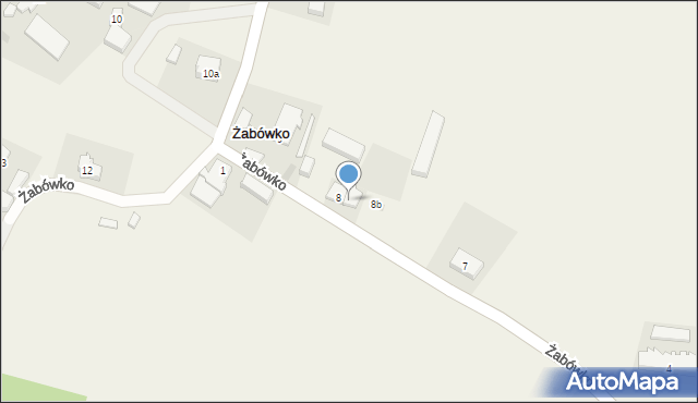 Żabówko, Żabówko, 8a, mapa Żabówko