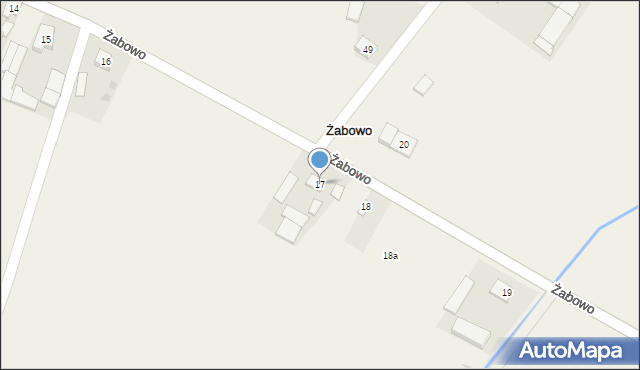 Żabowo, Żabowo, 17, mapa Żabowo