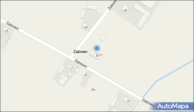 Żabowo, Żabowo, 20, mapa Żabowo