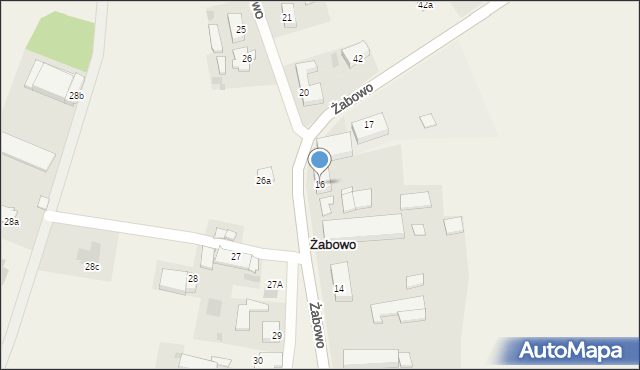 Żabowo, Żabowo, 16, mapa Żabowo