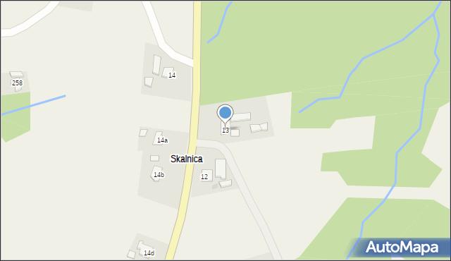 Zabratówka, Zabratówka, 13, mapa Zabratówka