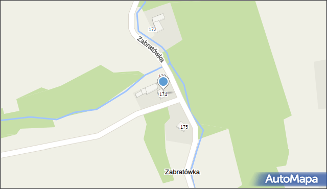 Zabratówka, Zabratówka, 174, mapa Zabratówka