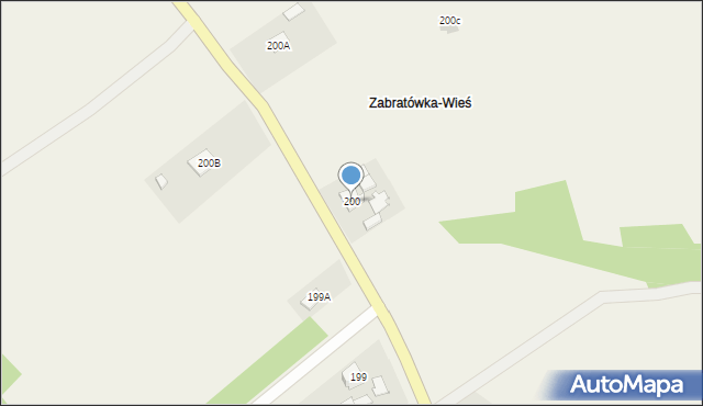 Zabratówka, Zabratówka, 200, mapa Zabratówka