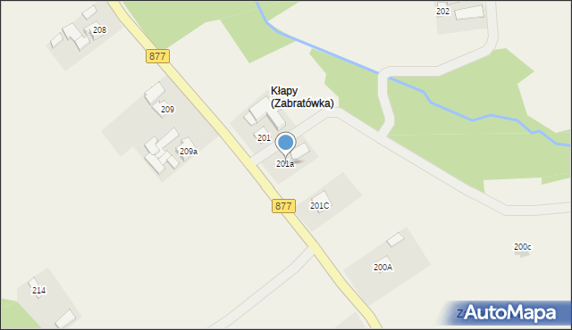 Zabratówka, Zabratówka, 201a, mapa Zabratówka