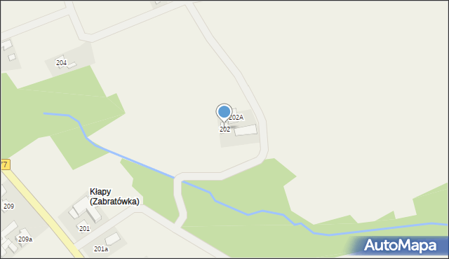 Zabratówka, Zabratówka, 202, mapa Zabratówka