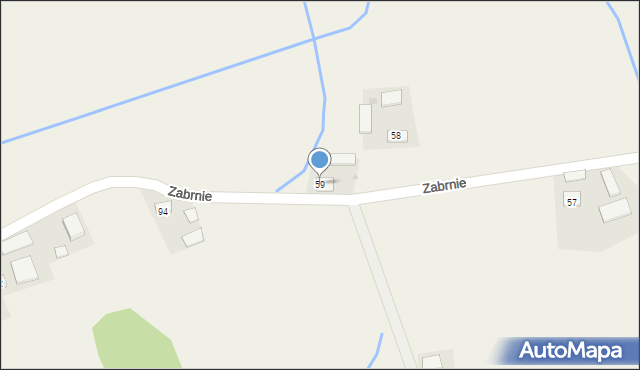 Zabrnie, Zabrnie, 59, mapa Zabrnie