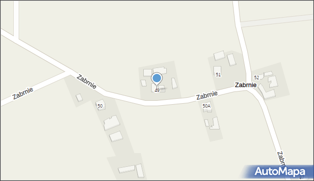 Zabrnie, Zabrnie, 49, mapa Zabrnie